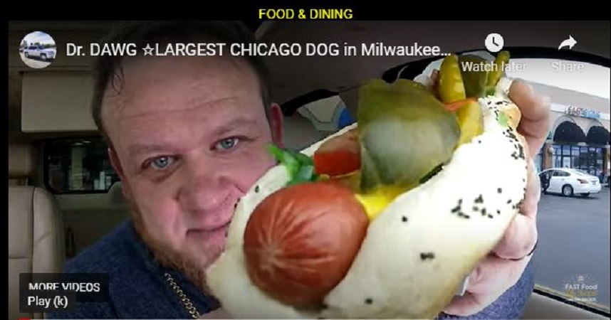 Dr. DAWG ?LARGEST CHICAGO DOG in Milwaukee? Food Review!!! Video - Click Yellow View More